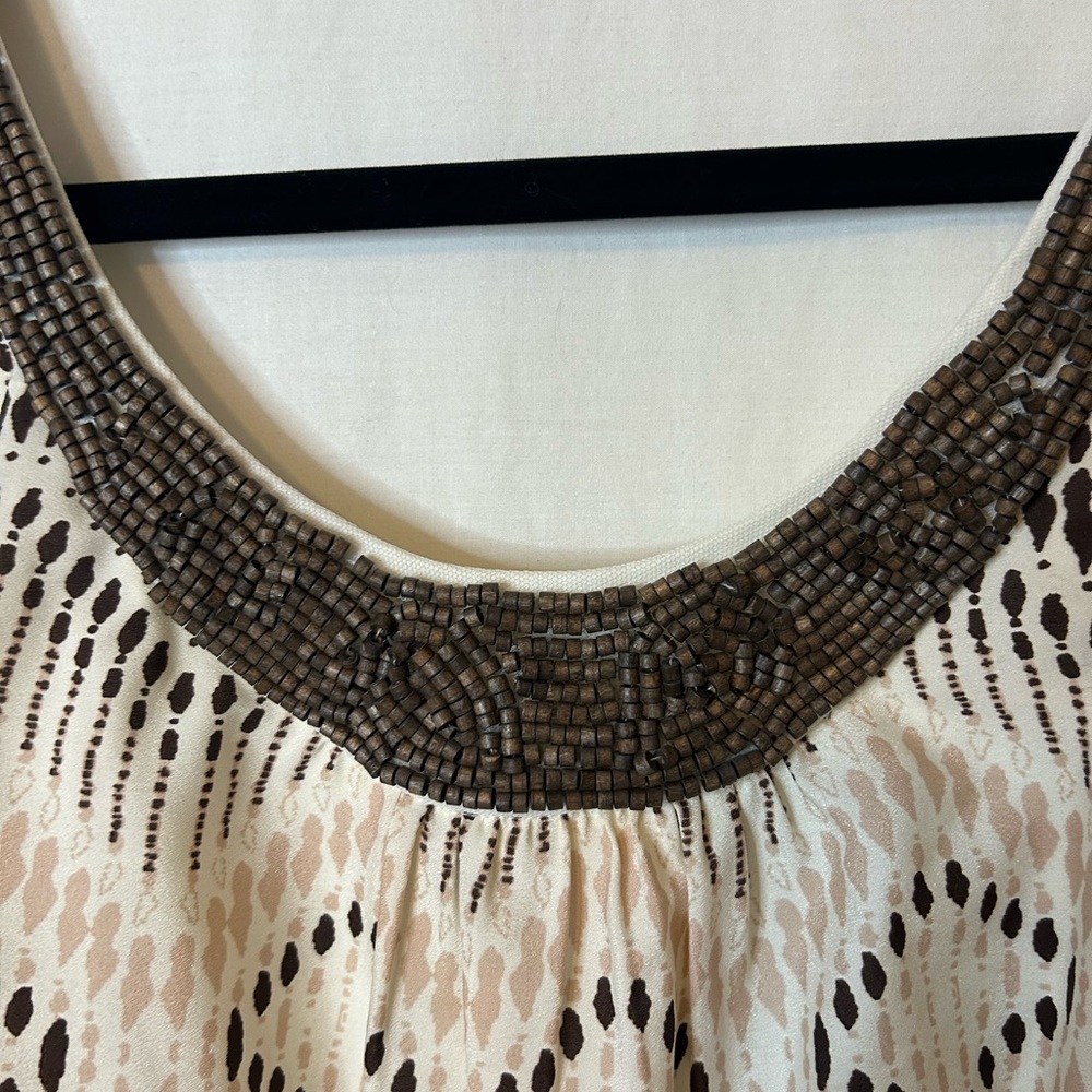 Bohemian Multicolored, Beaded, Three Pink Hearts brand dress size small - Picture 6 of 13